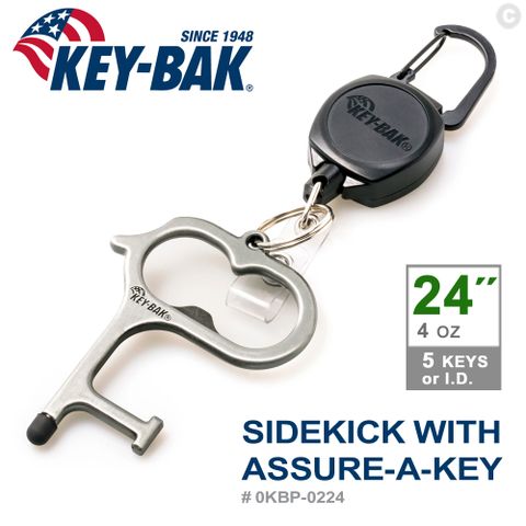 KEY BAK SIDEKICK系列 24”伸縮鑰匙圈+Assure-A-Key多功能指環 (#0KBP-0224)