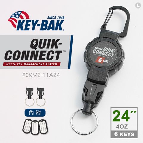 KEY-BAK Quick Connect系列 24" 可拆式伸縮鑰匙圈(#0KM2-11A24)