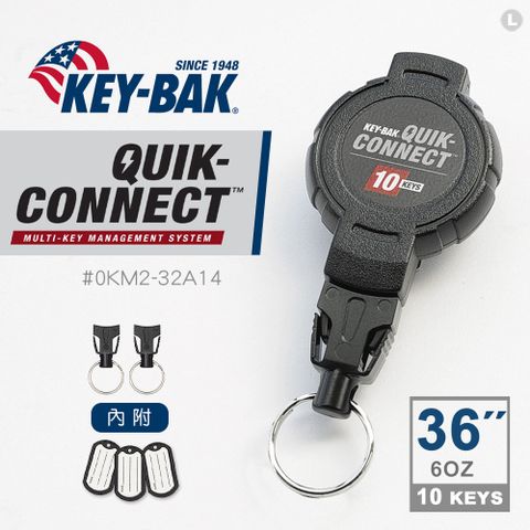KEY-BAK Quick Connect系列 36" 可拆式伸縮鑰匙圈(#0KM2-32A14)