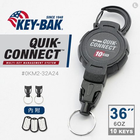 KEY-BAK Quick Connect系列 36" 可拆式伸縮鑰匙圈(#0KM2-32A24)