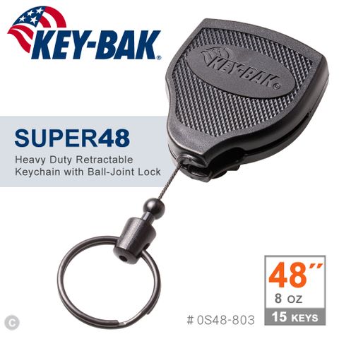 KEY-BAK SUPER48 Heavy Duty 48"伸縮鑰匙圈(背夾款)#0S48-803