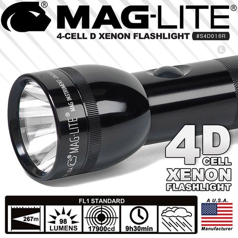 MAG-LITE 4-CELL D XENON 手電筒 #S4D016R