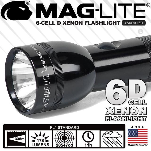 MAG-LITE  6-CELL D XENON 手電筒 #S6D016R