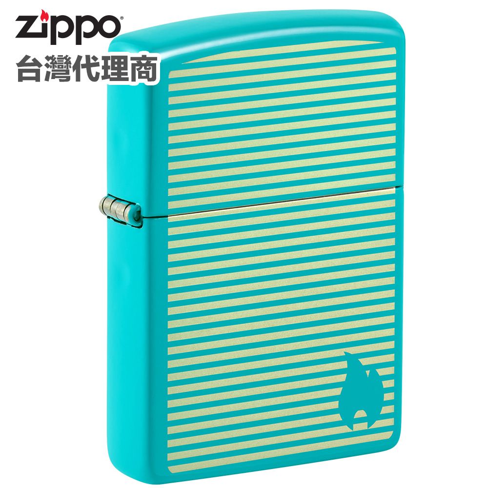 Zippo  Flat Turquoise Laser Engrave 防風打火機