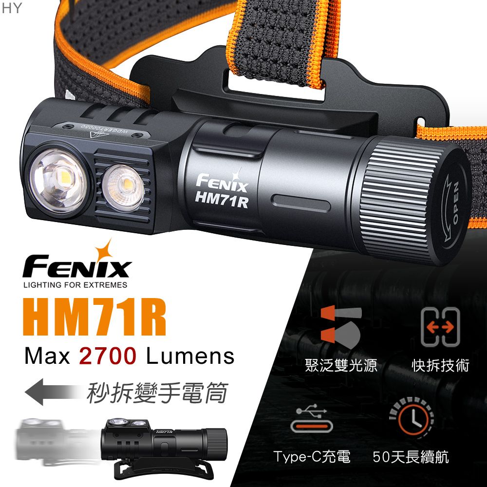 Fenix  HM71R 高性能多用途工業頭燈