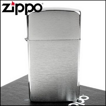 Zippo 美系~拉絲打磨鍍鉻~銀色霧面打火機(窄版)