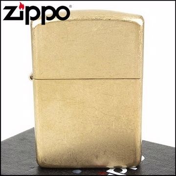 Zippo 美系~Armor tumbled brass-裝甲厚殼磨砂銅