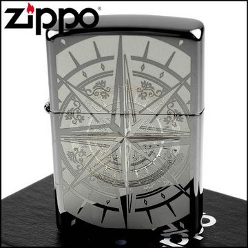 【ZIPPO】美系~Compass -羅盤圖案雷射雕刻設計打火機