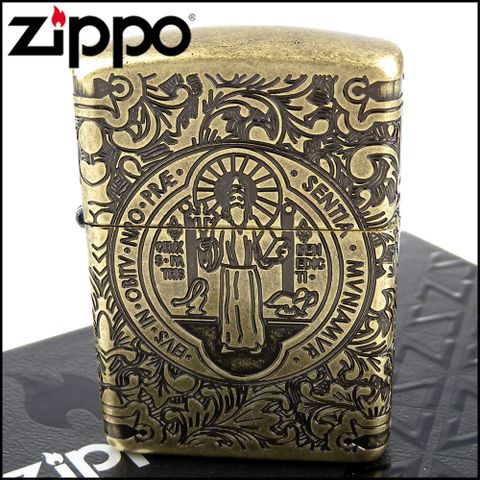 Zippo 美系~St. Benedict 聖本篤驅魔聖牌-激似康斯坦汀款打火機