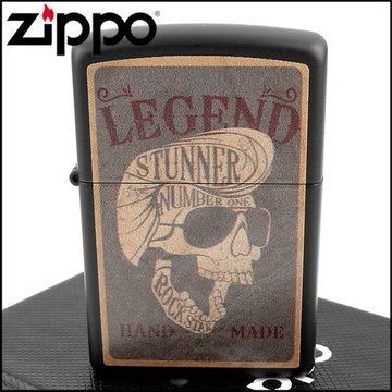 Zippo 美系~Legendary Skull-傳奇搖滾骷髏圖案打火機