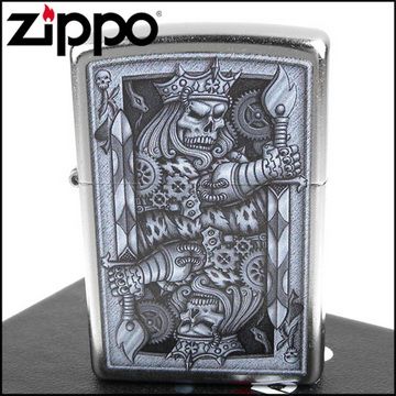 Zippo 美系~Steampunk King Spade-蒸氣龐克老K圖案打火機