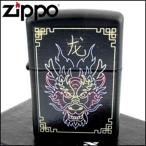 【ZIPPO】美系~Neon Dragon-霓虹燈龍圖案設計