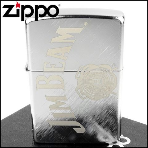 Zippo 美系~JIM BEAM金賓波本威士忌-標誌圖案設計打火機