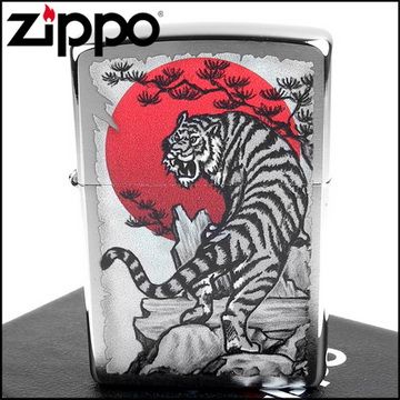 Zippo 美系~Asian Tiger-亞洲虎圖案設計打火機