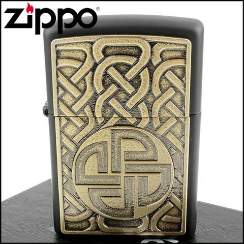 Zippo 美系~Norse Emblem-北歐盾結圖案貼飾