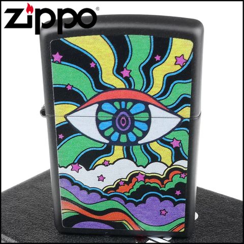 Zippo 美系~Black Light Eye-迷幻眼睛圖案設計打火機