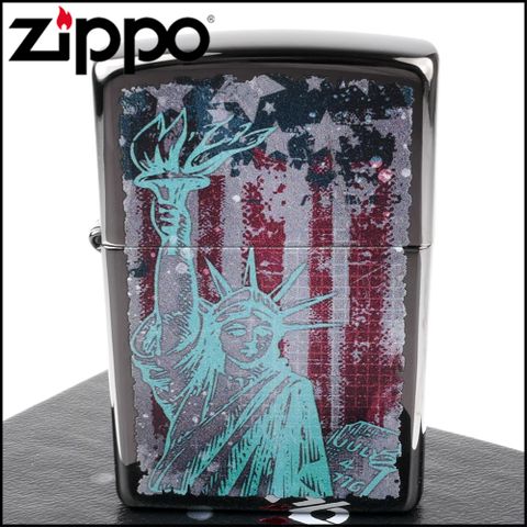 Zippo 美系~Statue Of Liberty-自由女神圖案設計打火機