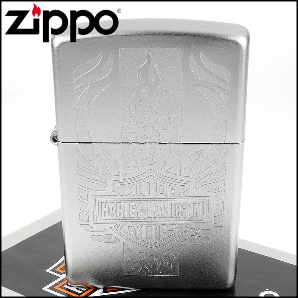 Zippo 美系~Harley-Davidson-哈雷火焰之翼圖案打火機