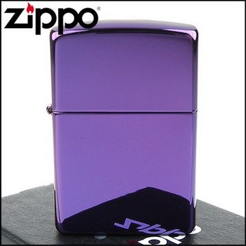 Zippo 美系~超質感Abyss紫色鏡面打火機(寬版)