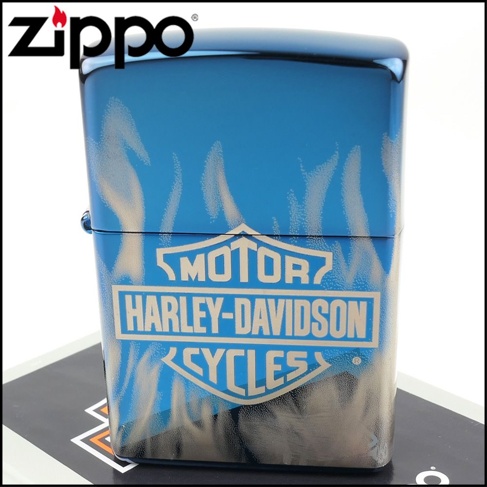 Zippo 美系~Harley-Davidson-哈雷-4面連續雷射雕刻加工打火機