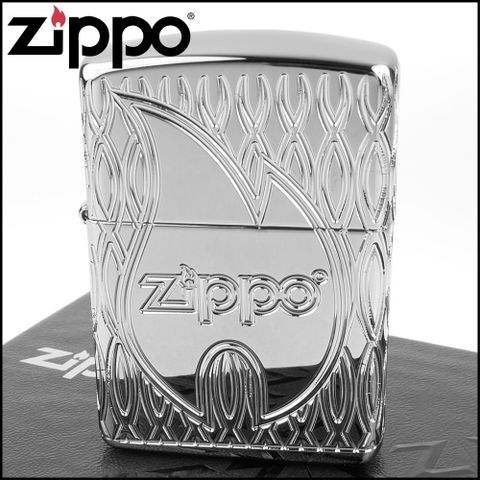 Zippo 美系~ Flame-火焰圖案-360度多刀雕刻打火機