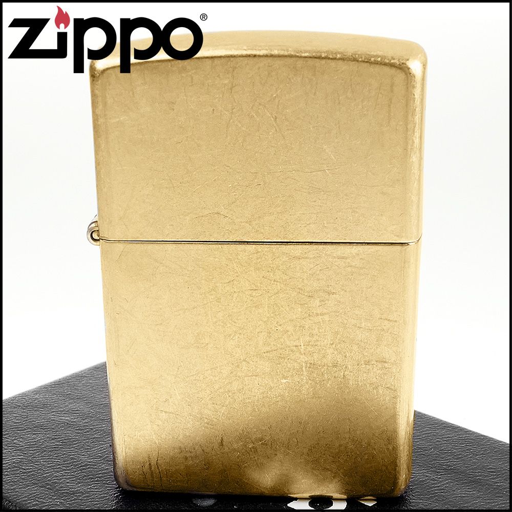 Zippo 美系~Tumbled Brass-磨砂銅打火機