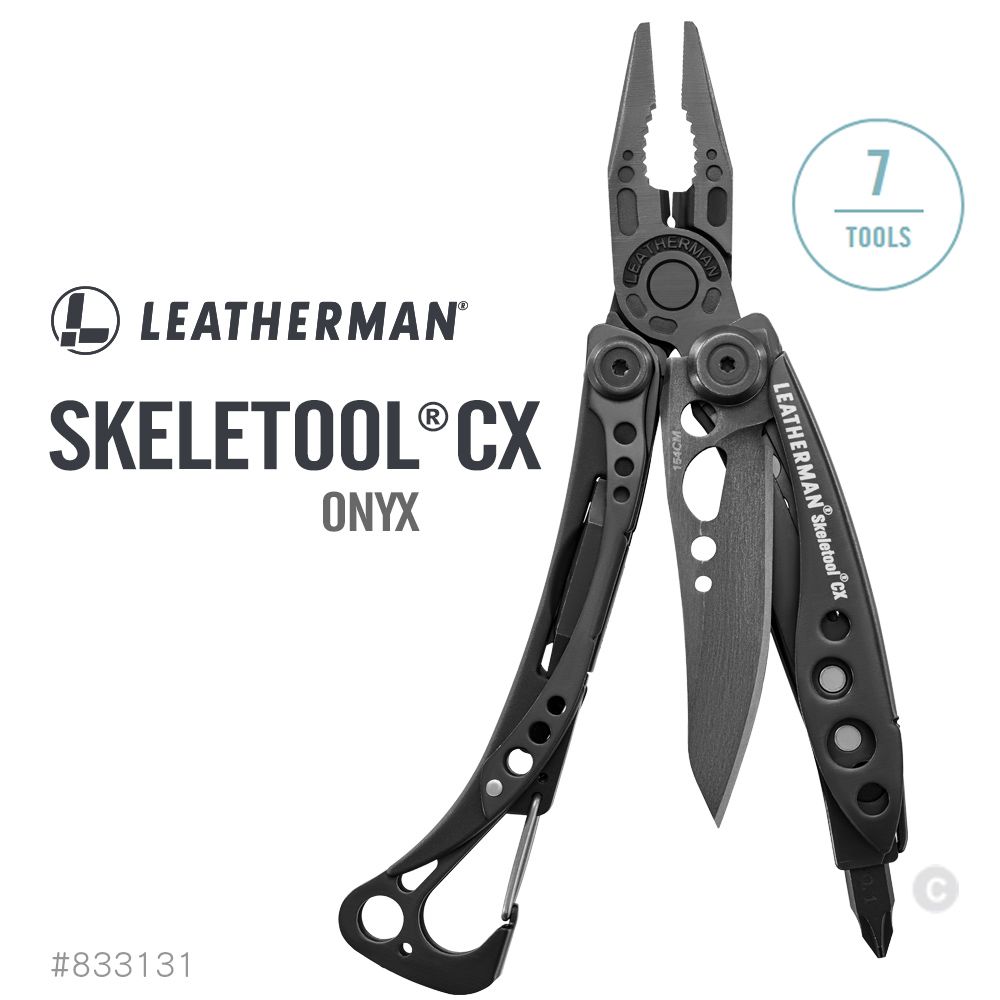 LEATHERMAN  SKELETOOL CX 工具鉗 #833131 瑪瑙黑 (未附尼龍套)