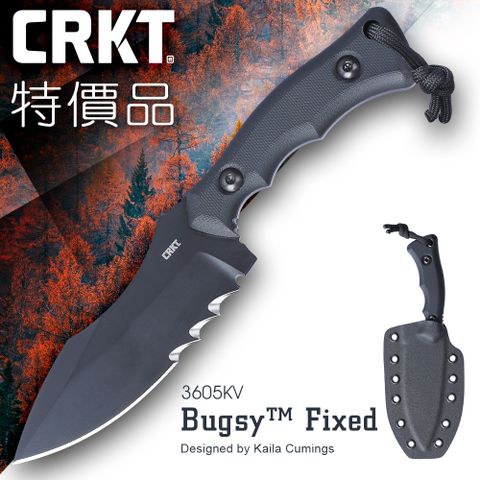 CRKT 特價品 Bugsy半齒刃直刀#3605KV