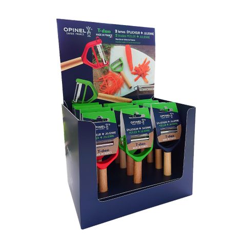 OPINEL T-DUO 削皮器-櫸木柄(三色12件組)