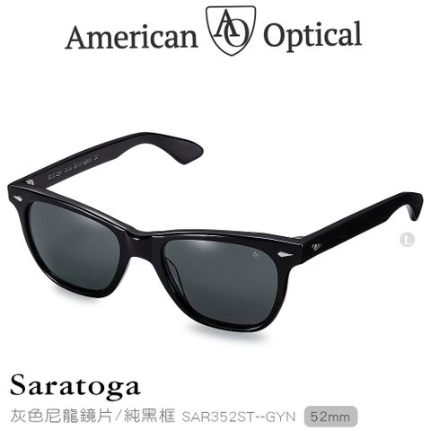 AO Eyewear Saratoga系列太陽眼鏡 (灰色尼龍鏡片/純黑鏡框52mm)  SAR352ST--GYN