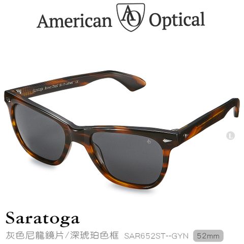 AO Eyewear Saratoga系列太陽眼鏡 (灰色尼龍鏡片/深琥珀色鏡框52mm)  SAR652ST--GYN