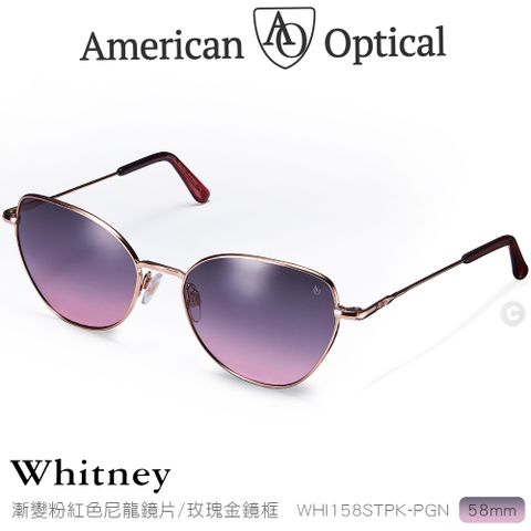 AO Eyewear Whitney系列太陽眼鏡 (漸變粉紅色尼龍鏡片/玫瑰金鏡框58mm) #WHI158STPK--PGN