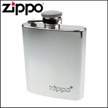 Zippo 不鏽鋼製-3盎司隨身酒壺(鏡面款)