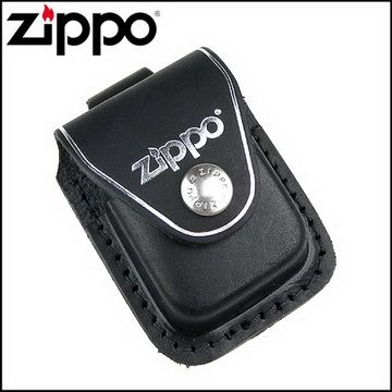 Zippo 金屬扣式~打火機皮套(黑色款)