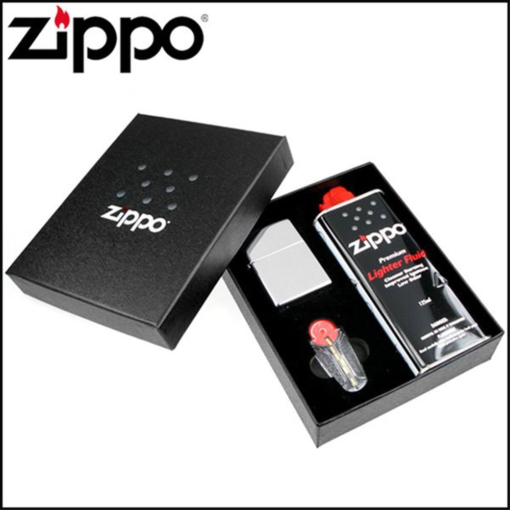 Zippo 正廠禮盒組~附打火石補充油可搭配打火機購買