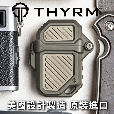 美國THYRM PYROVAULT 2.0 軍用ZIPPO打火機三防保護殼 2.0版 - 狼棕色+綠色