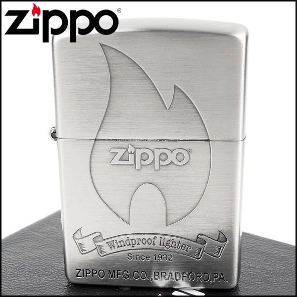 ZIPPO】日系~火焰商標圖案蝕刻加工打火機(鎳古美款) - PChome 24h購物