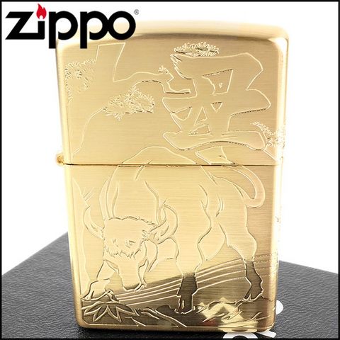 【ZIPPO】日系~令和三年度-生肖 丑-牛年特別設計打火機(鍍金款)