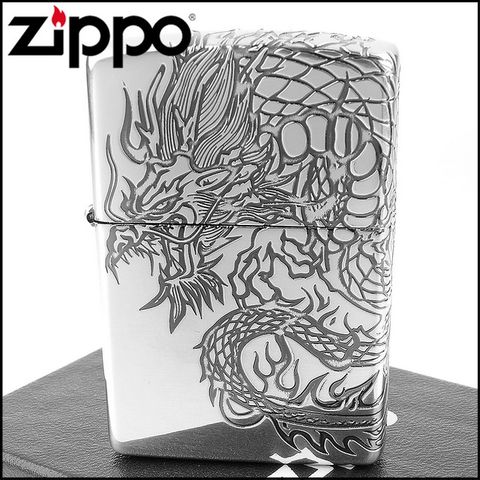 【ZIPPO】日系~和柄-龍圖案3面連續加工打火機