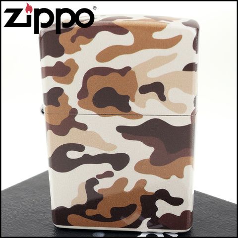 Zippo 日系~CAMOUFLAGE-迷彩圖案五面加工(沙色款)