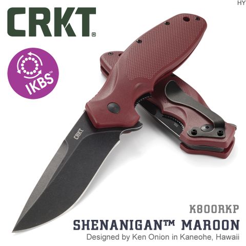 CRKT SHENANIGAN MAROON折刀#K800RKP