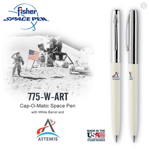 Fisher Space Pen ARTEMIS 徽章系列／按壓式太空筆(#775-W-ART)