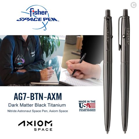 Fisher Space Pen Axiom Space 系列太空筆 ( #AG7BTN-AXM 鐵灰色筆夾 )
