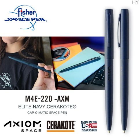 Fisher Space Pen Axiom Space 系列 ELITE NAVY CERAKOTE® 海軍藍按壓式太空筆 M4E-220-AXM