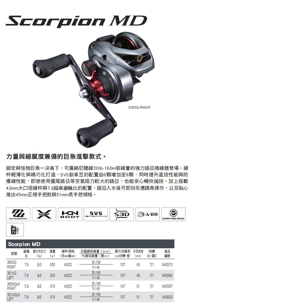 SHIMANO】Scorpion MD 大嘴黑鱸路亞捲線器- PChome 24h購物