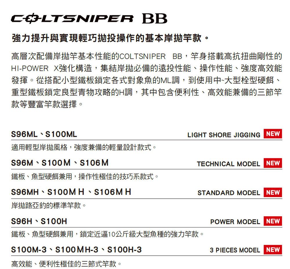 SHIMANO】COLTSNIPER BB 96MH 海水路亞竿_30173 - PChome 24h購物