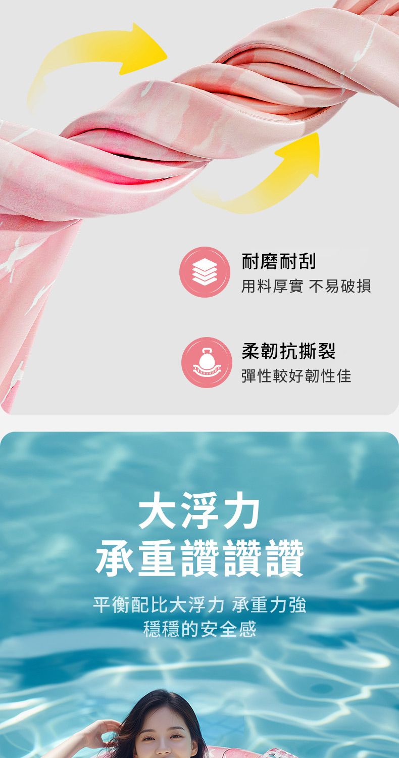 耐磨耐刮用料厚實 不易破損柔韌抗撕裂彈性較好韌性佳大浮力承重讚讚讚平衡配比大浮力 承重力強的安全感