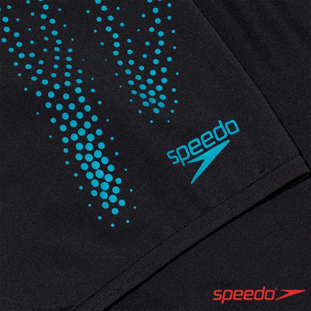 SPEEDO  男 運動及膝泳褲 Boom Logo 黑/藍