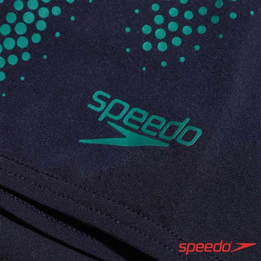 SPEEDO  男 運動及膝泳褲 Boom Logo 深藍/綠