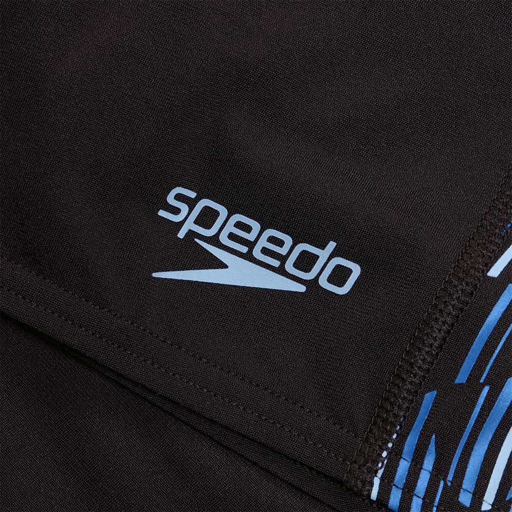 SPEEDO  男 運動四角泳褲 Tech Panel 黑/藍